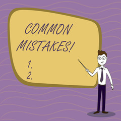 Handwriting text writing Common Mistakes. Conceptual photo lot of showing do same action in wrong way