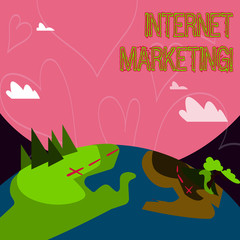 Conceptual hand writing showing Internet Marketing. Concept meaning Online Commerce Networking Entrepreneur Entrepreneurship