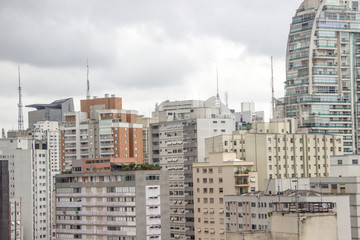 Fototapeta na wymiar Buildings of the city center of São Paulo
