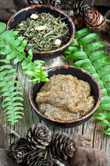 Body scrub - brown sugar with green tea
