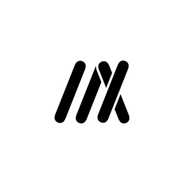 letter mx logo vector