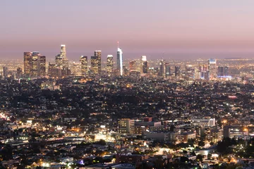 Fotobehang Beautiful Light Los Angeles California Downtown City Skyline Urban Metropolis © Christopher Boswell