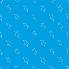 Pointed star pattern vector seamless blue repeat for any use