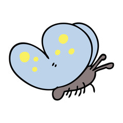 quirky hand drawn cartoon butterfly