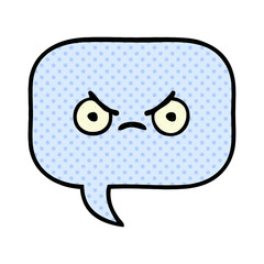 comic book style cartoon speech bubble