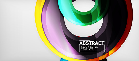 Glossy circles geometric background