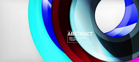 Glossy circles geometric background