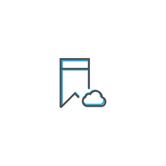 Bookmark icon design. Interaction icon line vector illustration