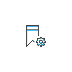 Bookmark icon design. Interaction icon line vector illustration