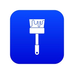 Paint brush icon digital blue for any design isolated on white vector illustration