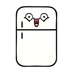 gradient shaded cartoon fridge freezer