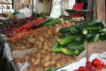 Vegetable market in Africa