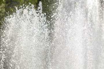 Fountain spray as abstract background