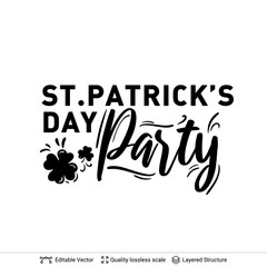 St. Patrick's Day greeting text composition.