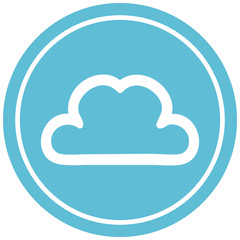 simple cloud circular icon
