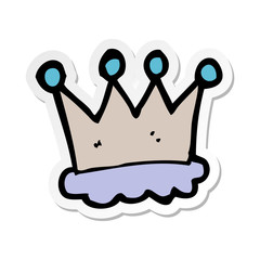 sticker of a cartoon crown symbol