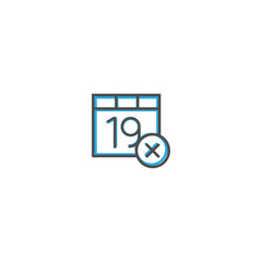Calendar icon design. Interaction icon line vector illustration