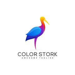 Stork Concept illustration vector template