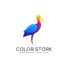 Obraz premium Stork Concept illustration vector template