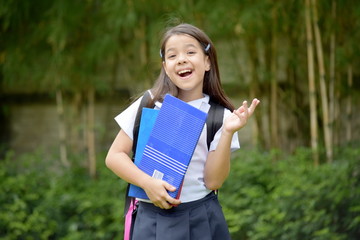 Fototapeta premium Pretty Female Student And Happiness