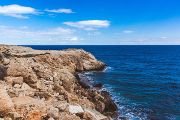 Beautiful sea shore in Cyprus. A view of a sea shore in Kavo Greko nenar Aiya Napa, Cyprus