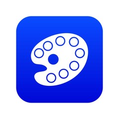 Art palette icon digital blue for any design isolated on white vector illustration