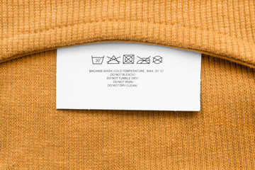 Care clothes label