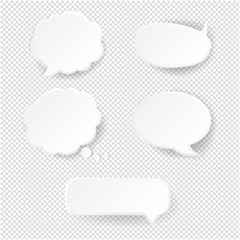Speech Bubble Set Transparent Background