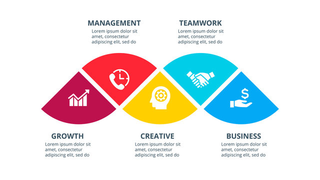 Vector abstract infographic element with 5 options