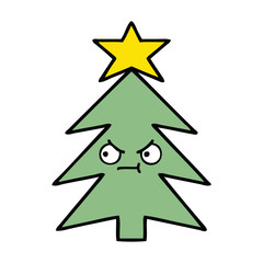 Obraz premium cute cartoon christmas tree