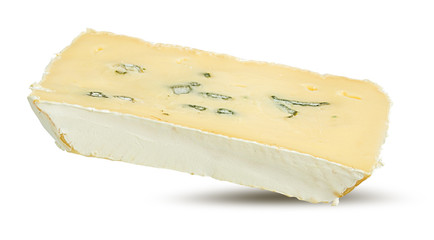 White mould cheese isolated on white background with clipping path