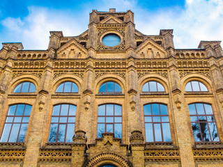 Photo of the Igor Sikorsky Kyiv Polytechnic Institute Ukrainian university old facade building