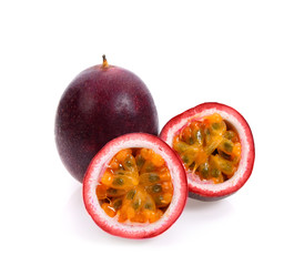 Passion Fruit on white background
