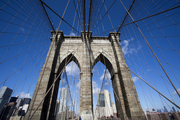Fototapeta premium Most Brookliński z Manhattanem w tle