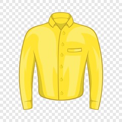 Yellow man shirt icon in cartoon style isolated on background for any web design 