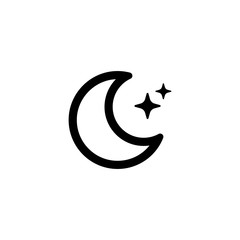 Weather icon / night  ( crescent moon )