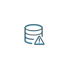 Database icon design. Interaction icon line vector illustration