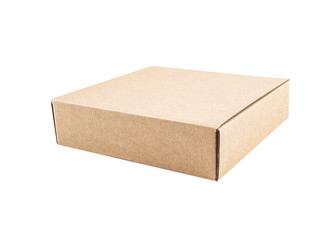 Blank paper box on white background