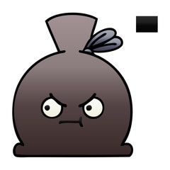 gradient shaded cartoon sack