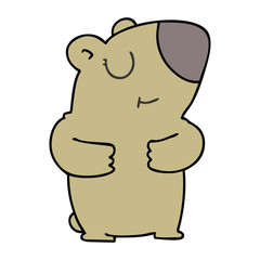 quirky hand drawn cartoon bear
