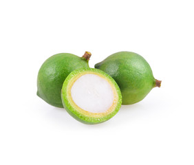 Macadamia nuts  on white background