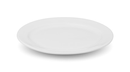 White plate isolated on white background