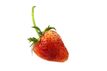 Half strawberry fruit isolate on White background