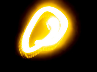 Abstract motion light shapes background with light lines and light effect isolated on black background
