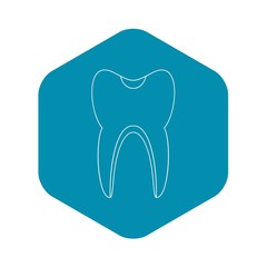 Tooth icon. Outline illustration of tooth vector icon for web