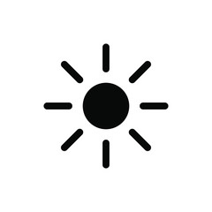 Sun icon vector isolated