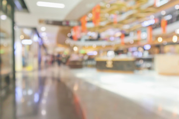 Abstract blur modern shopping mall interior defocused background