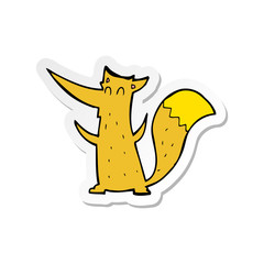 sticker of a cartoon fox