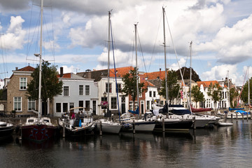 Fototapeta na wymiar Stadthafen Goes, Zeeland