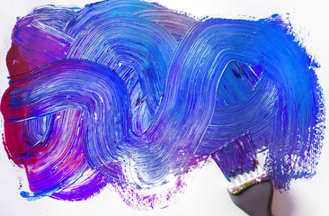 Abstract colorful background. Oil painting on canvas. Color texture. Fragment of artwork. Spots of paint. Brushstrokes of paint. Modern art. Contemporary art. Seascape creative waves